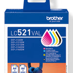 LC521VAL cartucho de tinta 4 pieza(s) Original Negro  Cian  Magenta  Amarillo