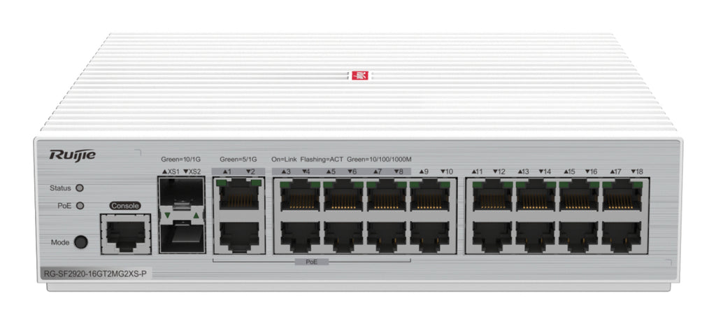 RG-SF2920-16GT2MG2XS-P switch 2U Blanco