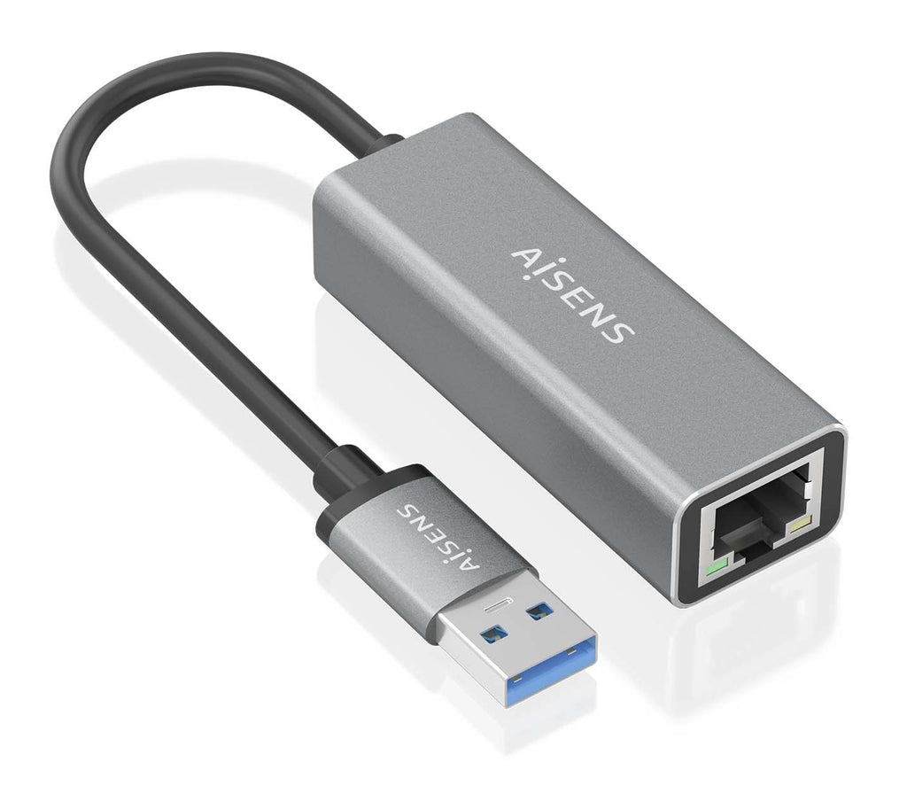 Conversor USB 3.0 a ethernet Gigabit 10/100/1000 Mbps  Gris  15cm