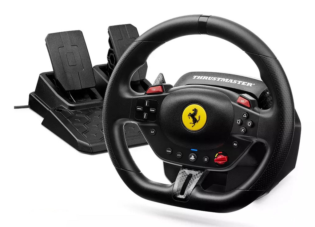 T98-P Ferrari 296 GTB Negro USB Volante + Pedales Analgico/Digital PC  PlayStation 4  PlayStation 5