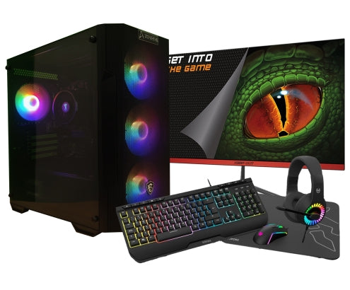 AMD Ryzen 5 4650G/16GB/2 Tb NVMe/Monitor 24" Teclado raton auriculares y alfombriila Ordenador Gaming