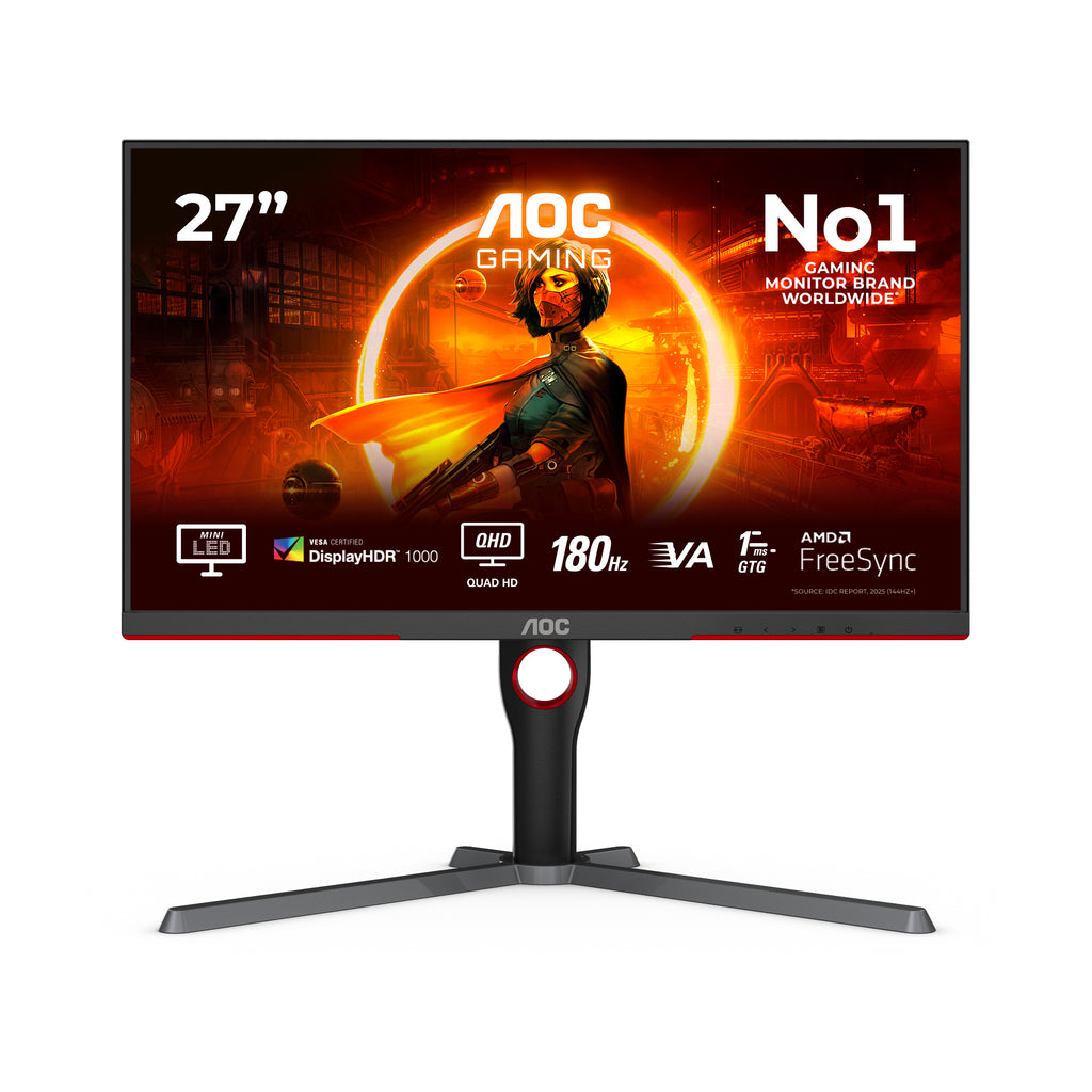 G3 Q27G3XMN/BK pantalla para PC 68 6 cm (27") 2560 x 1440 Pixeles 2K Ultra HD LED Negro  Rojo
