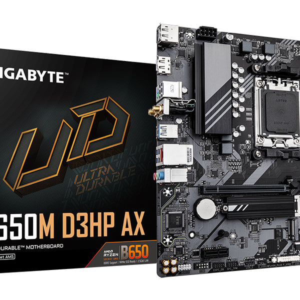 B650M D3HP AX Placa base - AMD Ryzen serie 9000  VRM de 5+2+2 fases  hasta 8000 MHz DDR5 (OC)  2xPCIe 4.0 M.2  WIFI 6E  LAN 2 5 GbE  USB 3.2 Gen 1