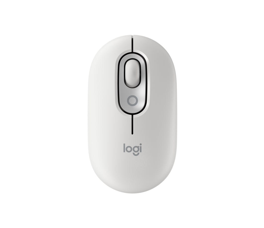 POP Mouse  ratn inalmbrico Bluetooth compacto y porttil con botones programables y clics discretos  tecnologa Easy-Switch para alternar hasta 3 dispositivos  porttil  tablet  PC: Blanco