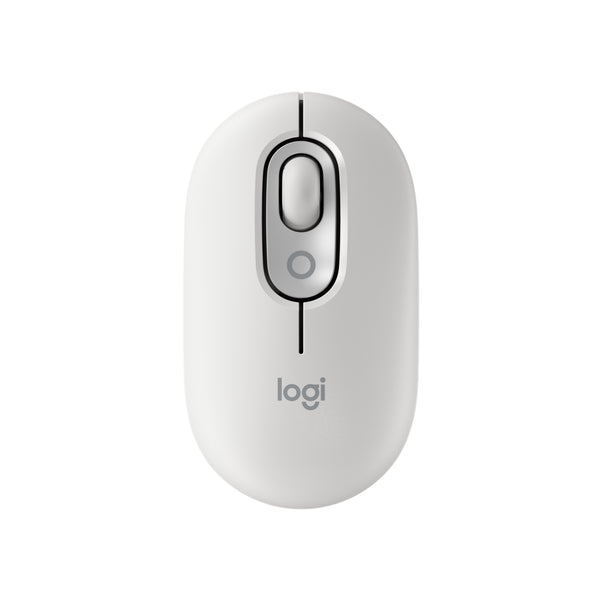 POP Mouse  ratn inalmbrico Bluetooth compacto y porttil con botones programables y clics discretos  tecnologa Easy-Switch para alternar hasta 3 dispositivos  porttil  tablet  PC: Blanco
