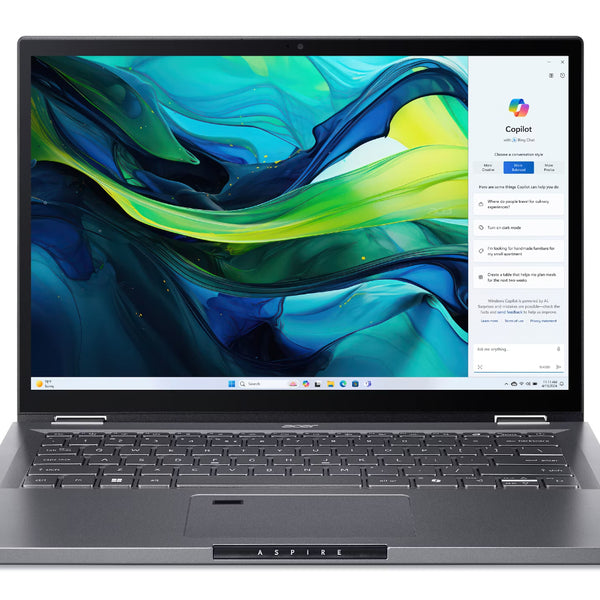 Aspire Spin 14 ASP14-52MTN-505B Intel Core Ultra 5 115U Hbrido (2-en-1) 35 6 cm (14") Pantalla tctil WUXGA 16 GB LPDDR5x-SDRAM 512 GB SSD Wi-Fi 6 (802.11ax) Windows 11 Home Gris