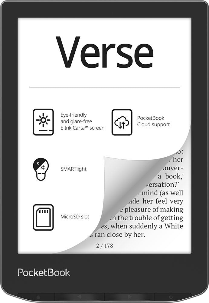 Verse lectore de e-book 8 GB Wifi Negro  Plata