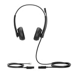 YHS34 Dual Headset Auriculares Almbrico Diadema Llamadas/Msica Negro