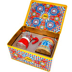 Box Moka Express Cafetera italiana 0 13 L Azul  Rojo  Blanco