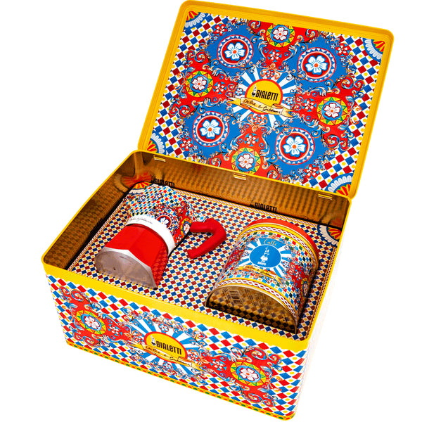 Box Moka Express Cafetera italiana 0 13 L Azul  Rojo  Blanco