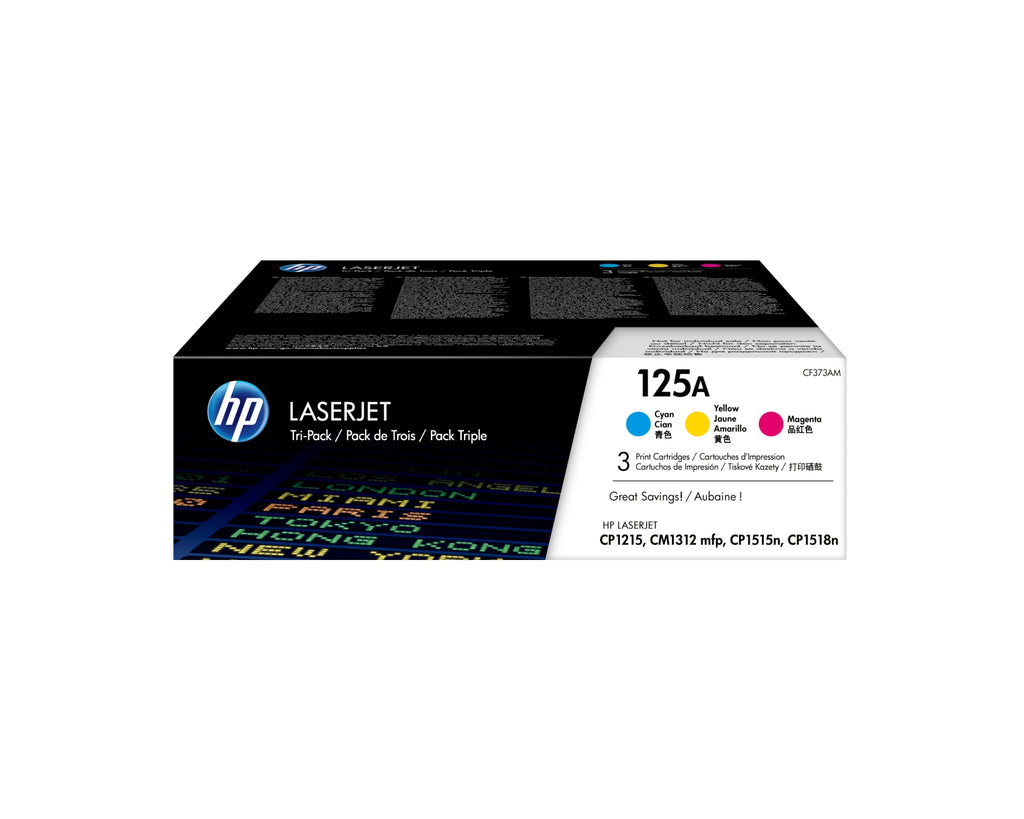 Pack de ahorro de 3 cartuchos de tner original LaserJet 125A cian/magenta/amarillo