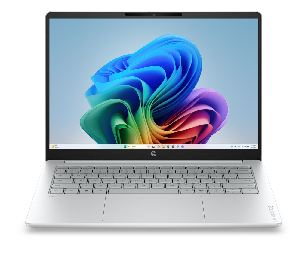 OmniBook 3 Laptop Next Gen AI 14-hz0005nsx Copilot+ PC Snapdragon X1-26-100 Porttil 35 6 cm (14") 2K 16 GB LPDDR5x-SDRAM 512 GB SSD Wi-Fi 6E (802.11ax) Windows 11 Home Plata