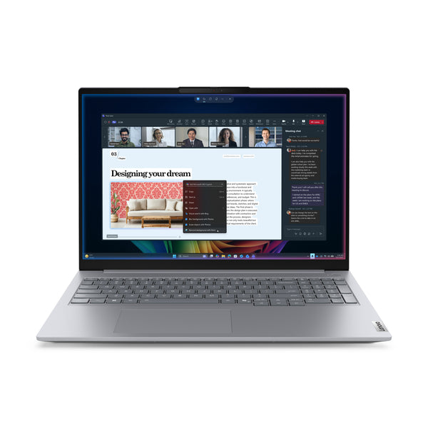 ThinkBook 16 G9 IPL Copilot+ PC Intel Core Ultra 7 355 Porttil 40 6 cm (16") WUXGA 32 GB DDR5-SDRAM 512 GB SSD Wi-Fi 7 (802.11be) Windows 11 Pro Espaol Gris