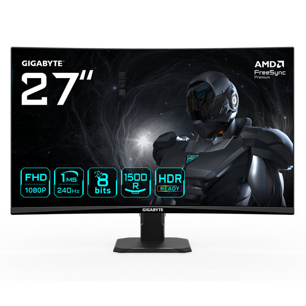 GS27FC2 Monitor Gaming Curvo 27" FHD - 1920 x 1080  240Hz  1ms  350 cd/m  HDR Ready  HDMI 2.0  Displayport 1.4