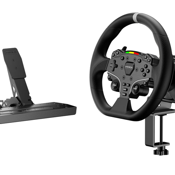 RS074 mando y volante Negro Bluetooth/USB Volante + Pedales Digital PC