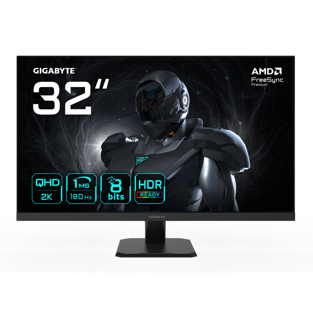 GS32QA Monitor Gaming 32 QHD - 2560 x 1440  180Hz  1ms  300 cd/m  FreeSync Premium  HDR Ready  HDMI 2.0  DisplayPort 1.4