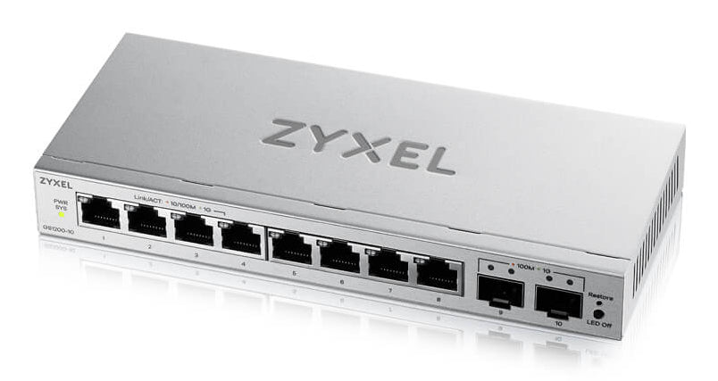 GS1200-10v3 Gestionado L2 Gigabit Ethernet (10/100/1000) Escritorio Gris