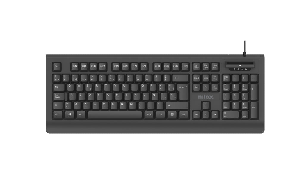 USB CON LECTOR DNIE SMART CARD teclado Oficina QWERTY Espaol Negro
