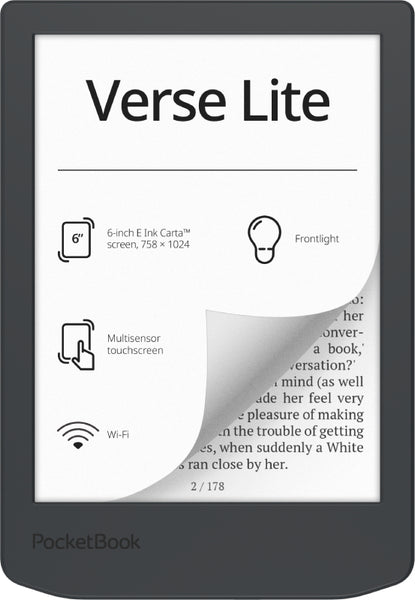 Verse Lite lectore de e-book Pantalla tctil 8 GB Wifi Gris