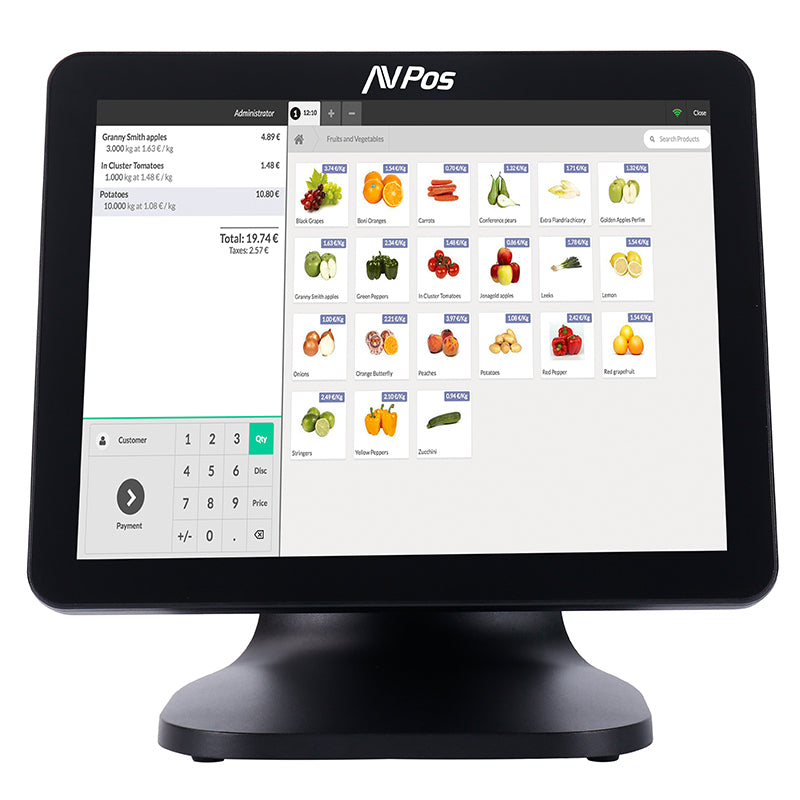 AVP-K5000B-N1-8128 Terminal Punto Venta (TPV) N100 38 1 cm (15") 1024 x 768 Pixeles Pantalla tctil