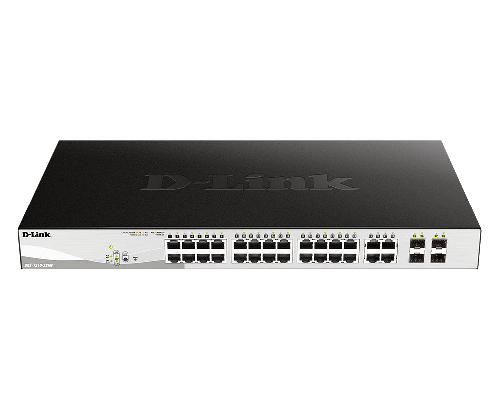 DGS-1210-28P switch Gestionado L2 Gigabit Ethernet (10/100/1000) Energa sobre Ethernet (PoE) 1U Negro