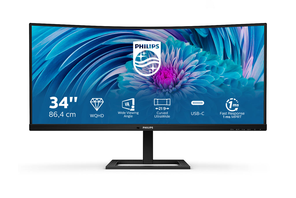 E Line 346E2CUAE/00 pantalla para PC 86 4 cm (34") 3440 x 1440 Pixeles Wide Quad HD+ LCD Negro