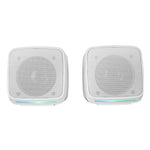 MS-PRO  Altavoces Compactos 10W  Iluminacin RGB Flow Dinmica  Altavoz PC con Caja de Control y Entrada Jack 3.5mm  Altavoces Gaming Compatibles con PC / Mac / Smartphone / Tablet  Blanco