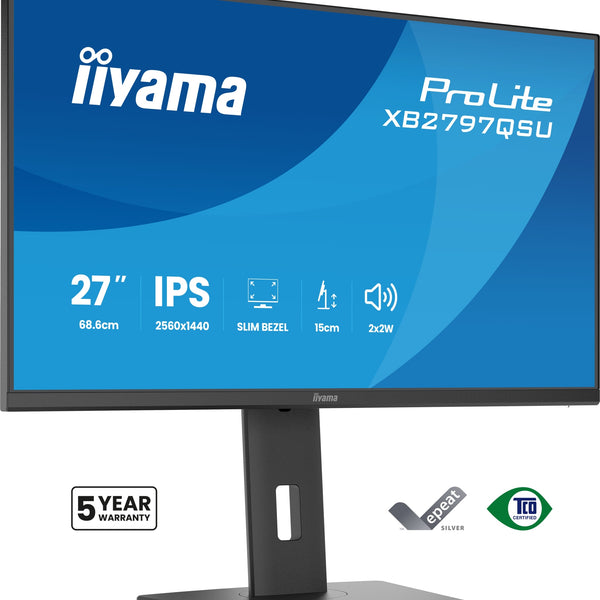 ProLite XB2797QSU-B1 pantalla para PC 68 6 cm (27") 2560 x 1440 Pixeles Quad HD LED Negro