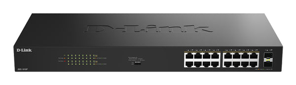 DGS-1018P No administrado Gigabit Ethernet (10/100/1000) Energa sobre Ethernet (PoE) Negro