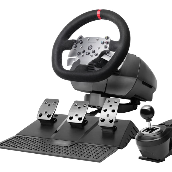 MWHRSX mando y volante Negro Volante + Pedales Analgico/Digital Android  PC  PlayStation 4  Xbox Series S  Xbox Series X  iOS