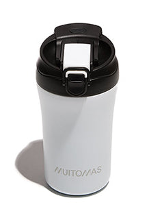 WBOTTLETH350WH taza de viaje 350 ml Negro  Blanco Acero inoxidable