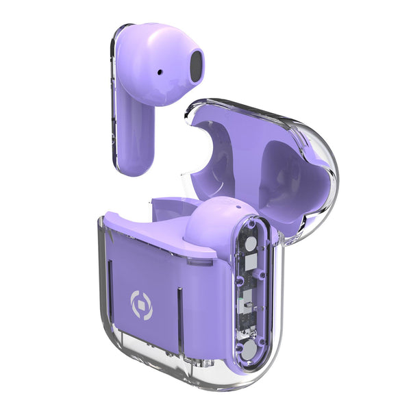 SHEER Auriculares True Wireless Stereo (TWS) Dentro de odo Llamadas/Msica Transparente  Violeta