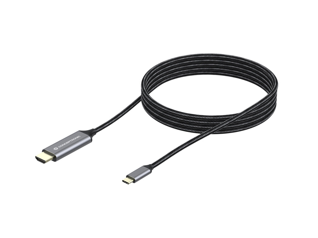 ABBY10G adaptador de cable de vdeo 2 m USB Tipo C HDMI Gris