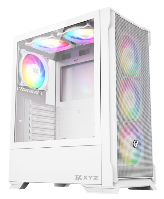 AIRONE 300 X  TORRE GAMING MESH  ALTO FLUJO AIRE  6x VENTILADORES  TYPO C  ATX  BLANCA
