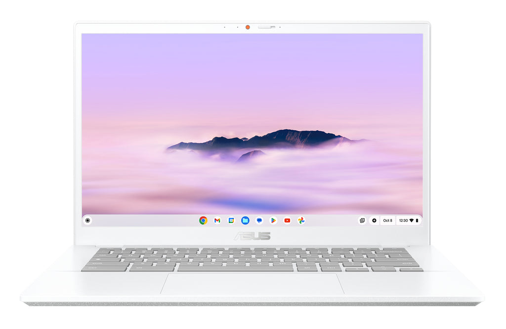 Chromebook Plus CX34 CX3402CVA-PQ1339 - Ordenador Porttil 14" Full HD (Intel Core 3 100U  8GB RAM  256GB UFS  Graphics  ChromeOS) Blanco Perla - Teclado QWERTY espaol