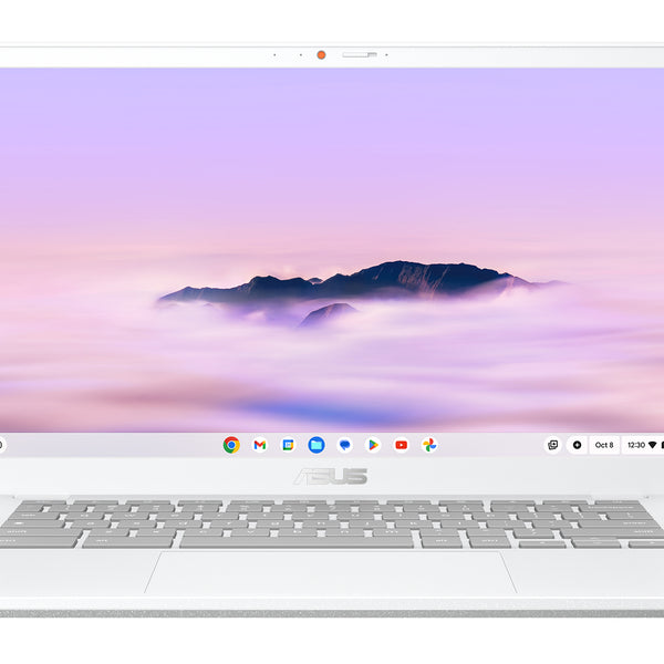 Chromebook Plus CX34 CX3402CVA-PQ1339 - Ordenador Porttil 14" Full HD (Intel Core 3 100U  8GB RAM  256GB UFS  Graphics  ChromeOS) Blanco Perla - Teclado QWERTY espaol