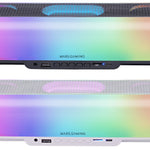 MSB-ORB  Altavoz Porttil + Barra de Sonido 20W  Iluminacin Orbilight RGB 360  Soundbar con Sistema de Triple Driver  Altavoces Gaming Bluetooth 5.3 / USB / MicroSD / AUX / FM  Negro