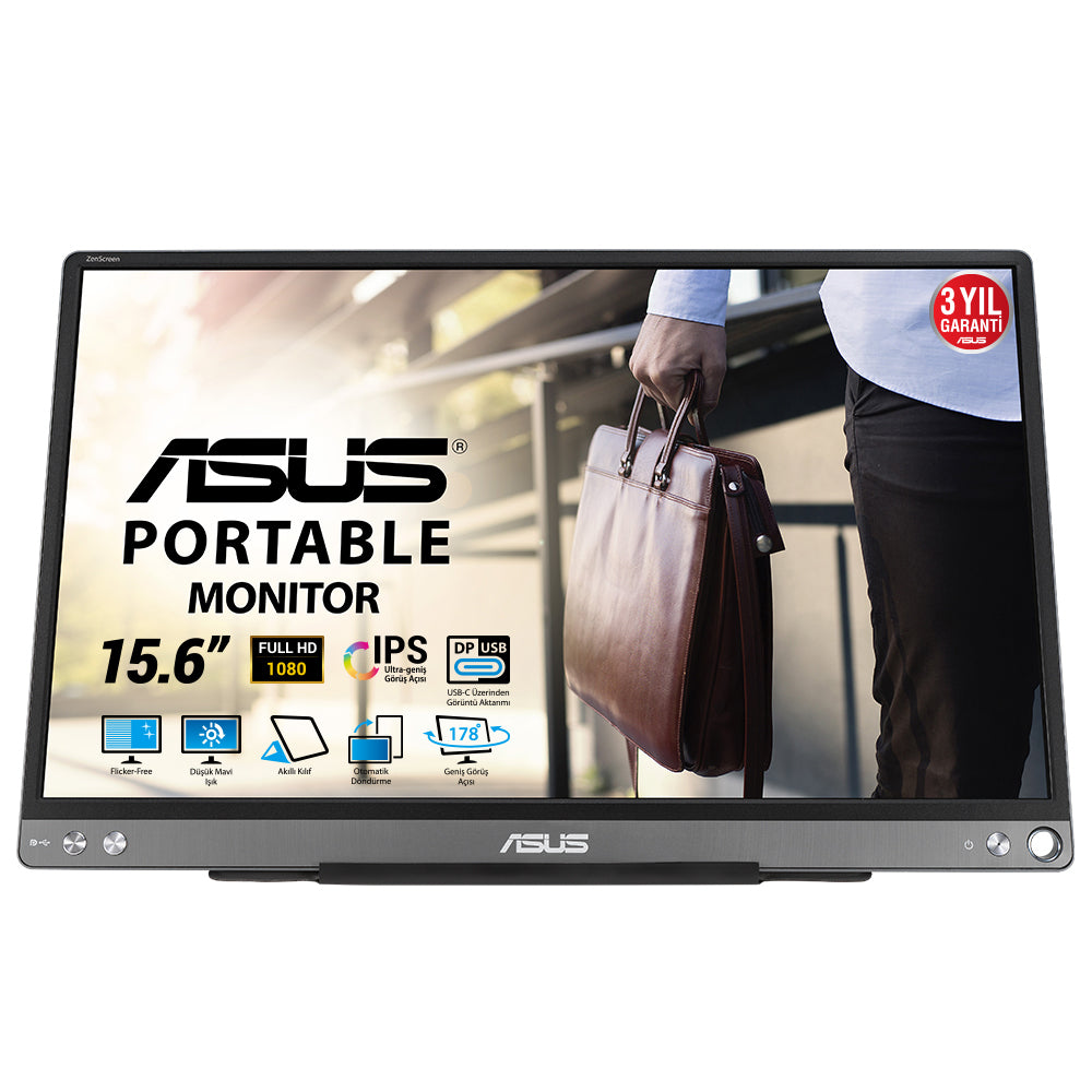 ZenScreen MB16ACE pantalla para PC 39 6 cm (15.6") 1920 x 1080 Pixeles Full HD LED Gris