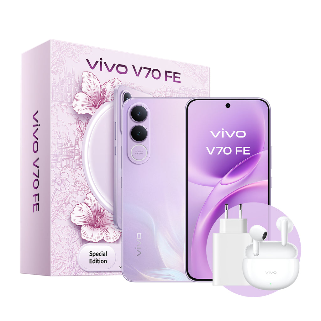 V70 FE + BUD 17 4 cm (6.83") SIM doble Android 16.0 5G USB Tipo C 8 GB 256 GB 7000 mAh Prpura