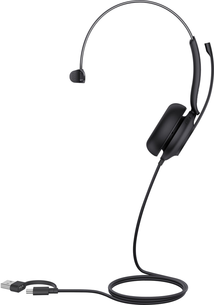 UH35 Mono Teams USB-C/A Auriculares Almbrico Diadema Llamadas/Msica USB Type-C / USB Type-A Negro