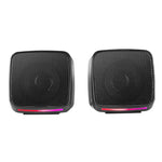 MS-PRO  Altavoces Compactos 10W  Iluminacin RGB Flow Dinmica  Altavoz PC con Caja de Control y Entrada Jack 3.5mm  Altavoces Gaming Compatibles con PC / Mac / Smartphone / Tablet  Negro