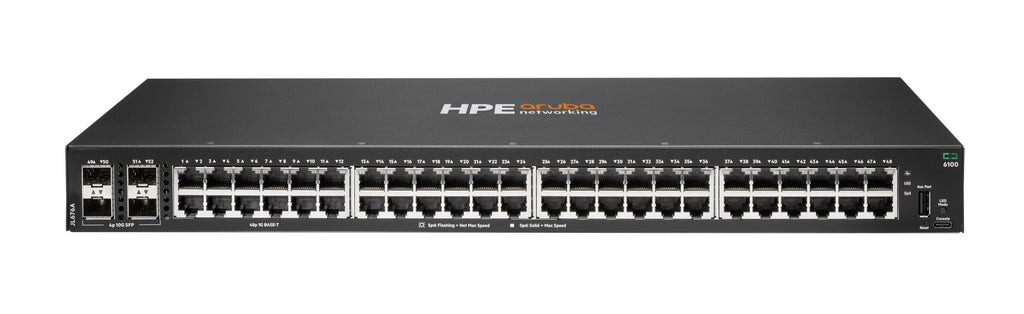 Aruba Networking CX 6100 48G 4SFP+ Switch