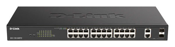 DGS-1100-26MPV2/E switch Gestionado L2 Gigabit Ethernet (10/100/1000) Energa sobre Ethernet (PoE) Negro