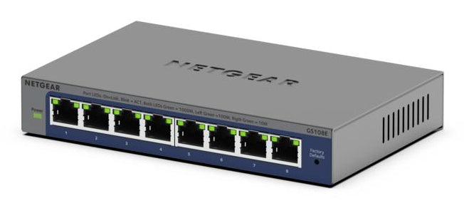 GS108Ev4 No administrado L2/L3 Gigabit Ethernet (10/100/1000) Gris