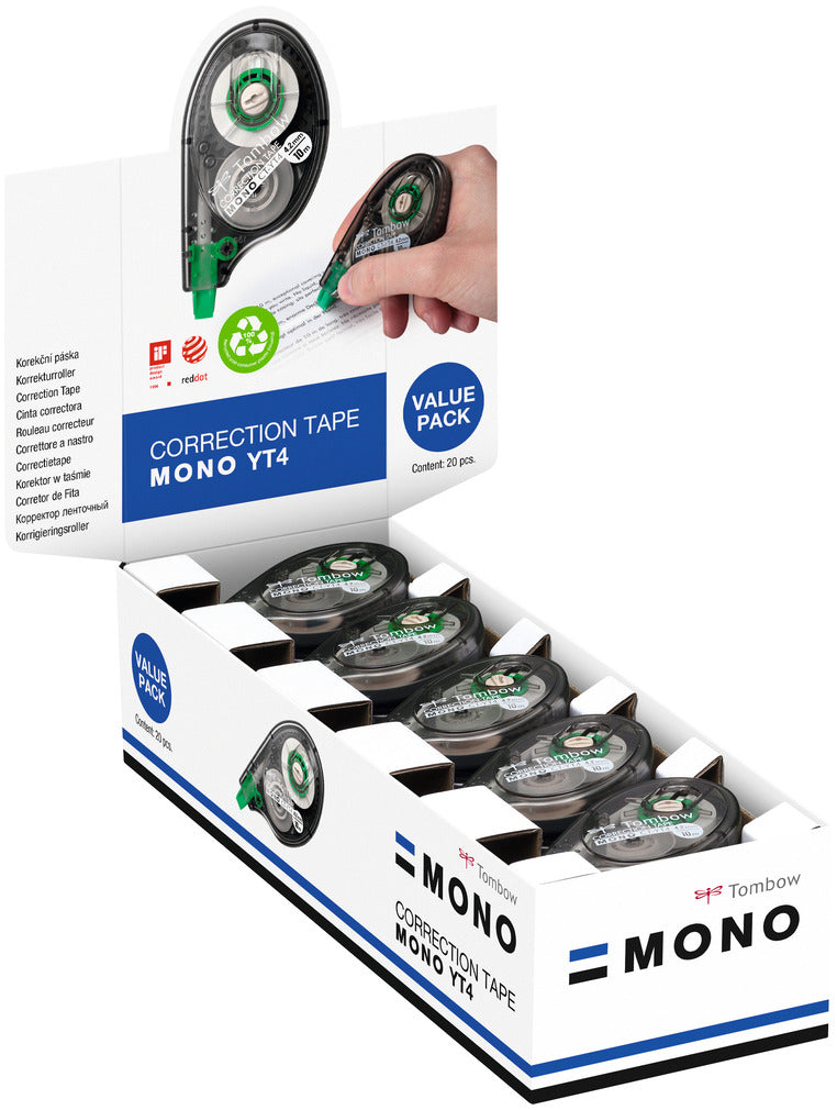MONO YT4 20pcs correccin de pelculo/cinta 10 m Blanco 20 pieza(s)