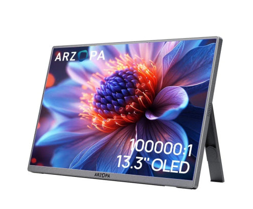 A3C Monitor porttil Gris 33 8 cm (13.3") OLED 1920 x 1080 Pixeles
