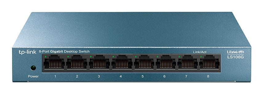 LS108G switch No administrado Gigabit Ethernet (10/100/1000) Azul