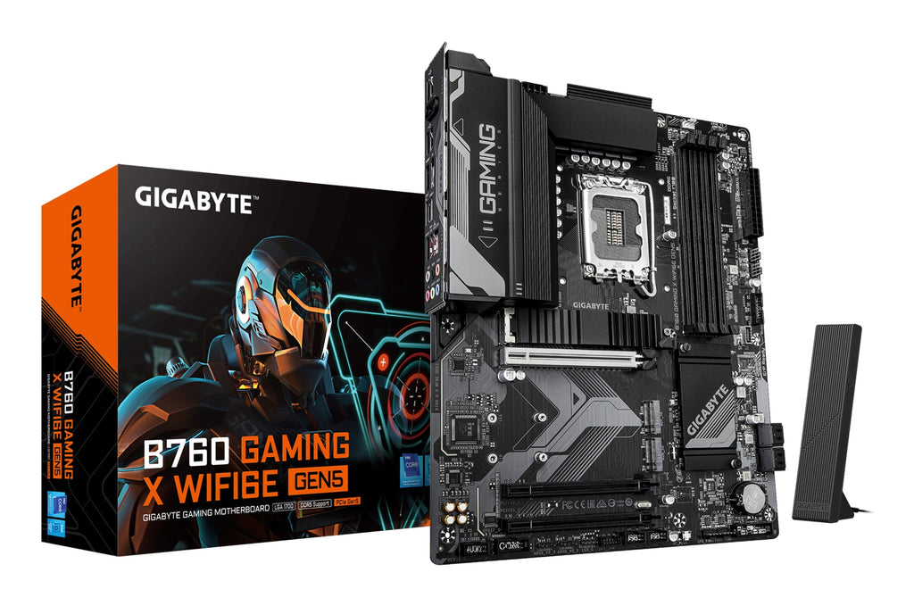 B760 GAMING X WIFI6E GEN5 Placa Base  Compatible con procesadores Intel Core 14 generacin  VRM de 8+1+1 fases  hasta 5600 MHz DDR5  3 x M.2 PCIe 4.0  Wi-Fi 6E  LAN 2.5 GbE  USB 3.2 Gen 2