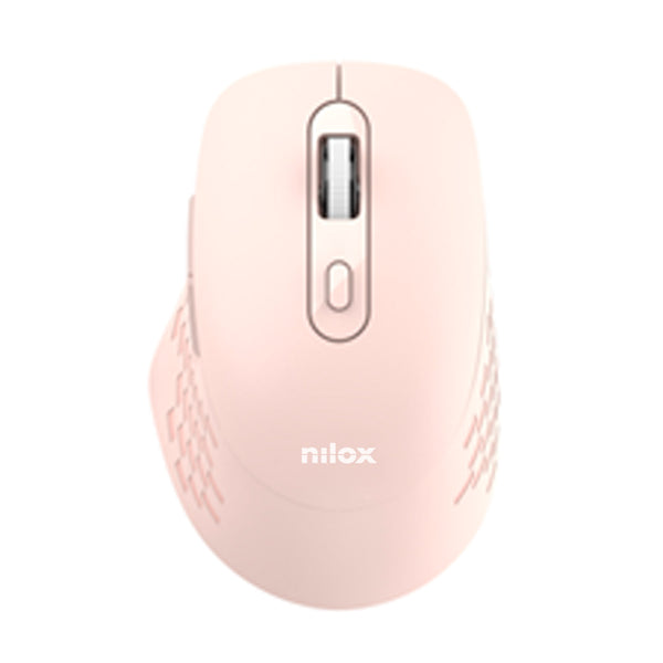 RATON DUAL WIRELESS 1600 DPI ROSA ratn Oficina Bluetooth + USB Type-A ptico
