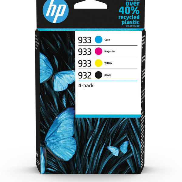 Paquete de 4 tintas Originales 932 negro y 933 cian/magenta/amarillo